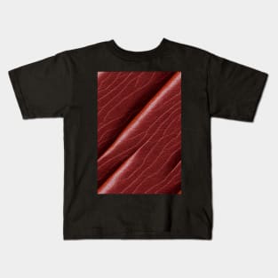 Brown Imitation leather, natural and ecological leather print #8 Kids T-Shirt